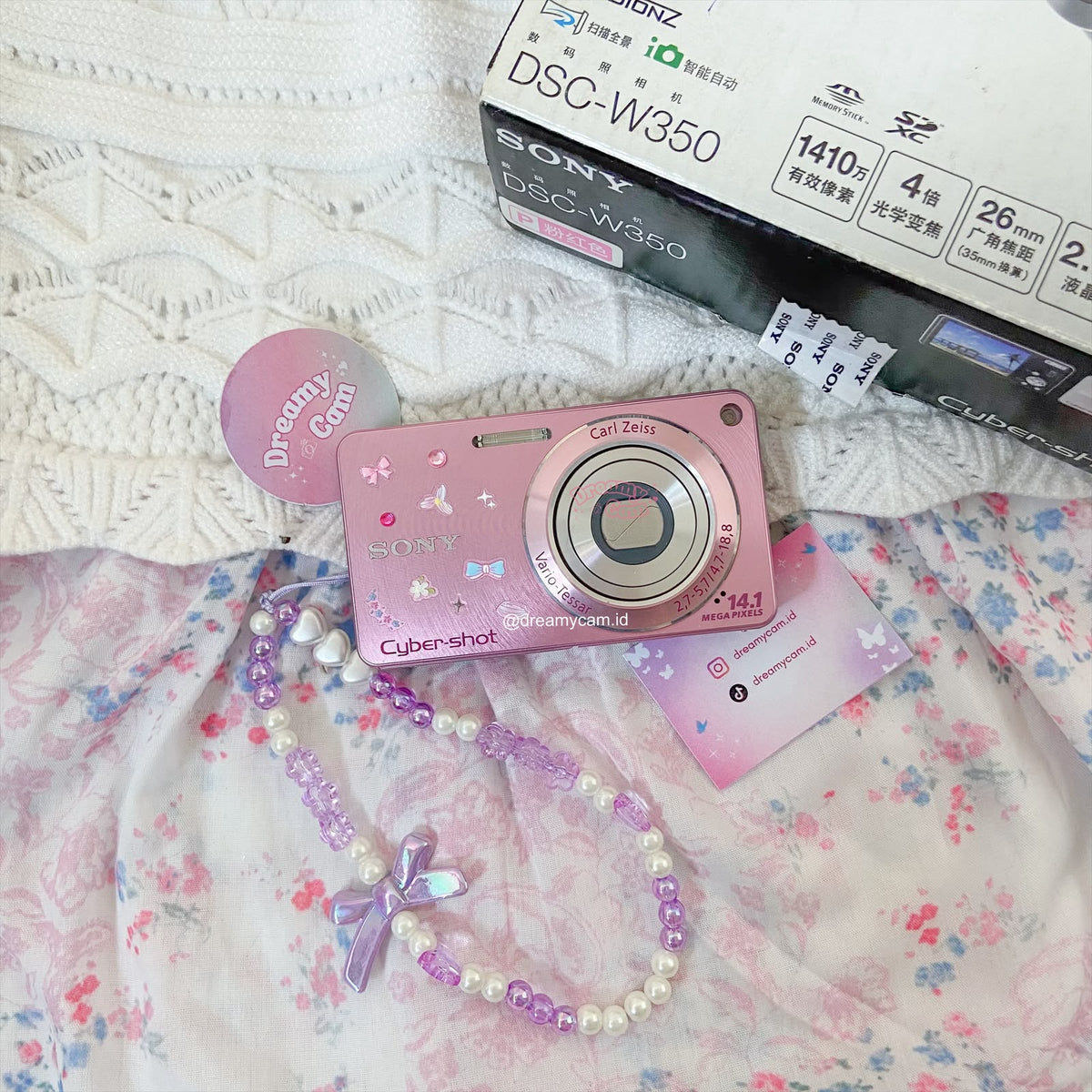 Sony Cybershot DSC-W350 Pink with box | Digital Camera CCD Digicam