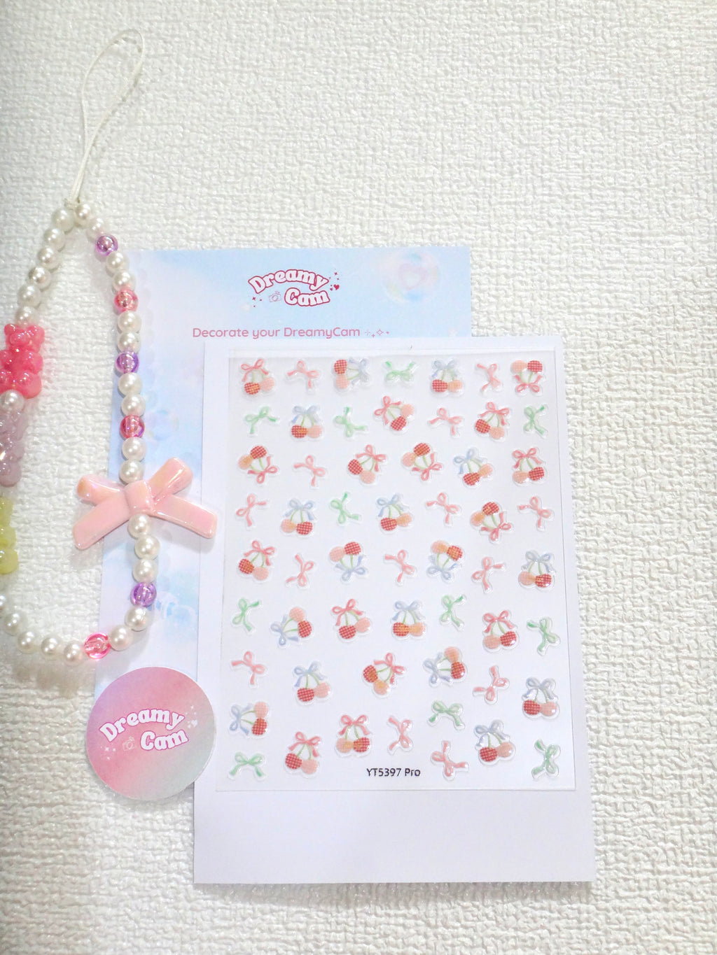 5D Digital Camera Stickers - Bow & Hearts