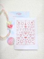 5D Digital Camera Stickers - Bow & Hearts