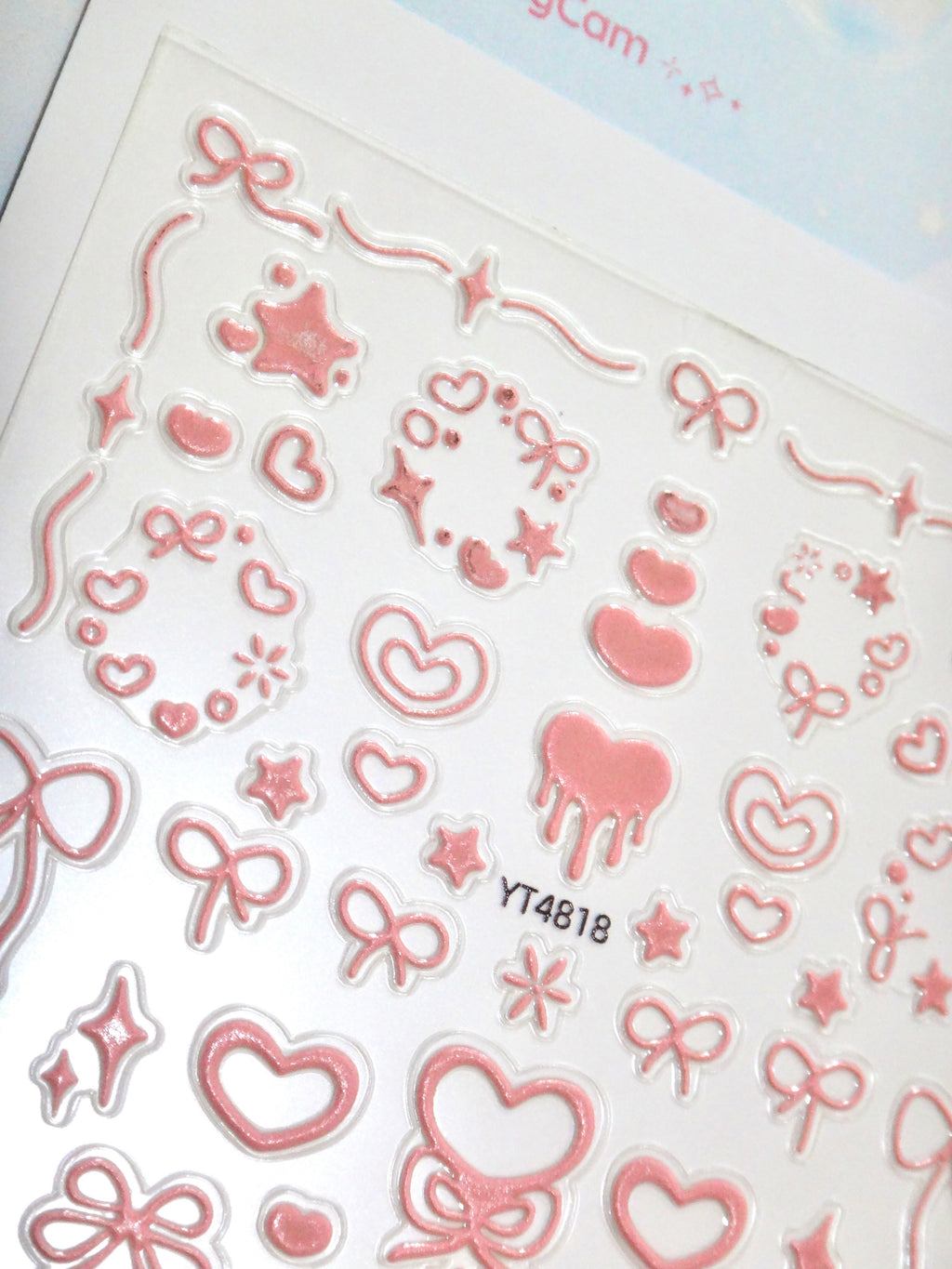 5D Digital Camera Stickers - Bow & Hearts