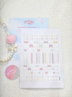 5D Digital Camera Stickers - Bow & Hearts