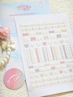 5D Digital Camera Stickers - Bow & Hearts