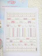 5D Digital Camera Stickers - Bow & Hearts