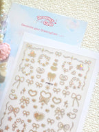 5D Digital Camera Stickers - Bow & Hearts