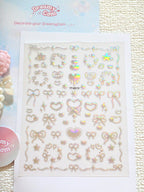 5D Digital Camera Stickers - Bow & Hearts
