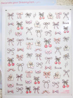 5D Digital Camera Stickers - Bow & Hearts
