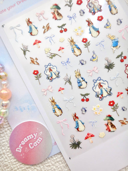 5D Digicam Stickers | Y2K Aesthetic Camera Stickers | Animal Peter Rabbit Bow