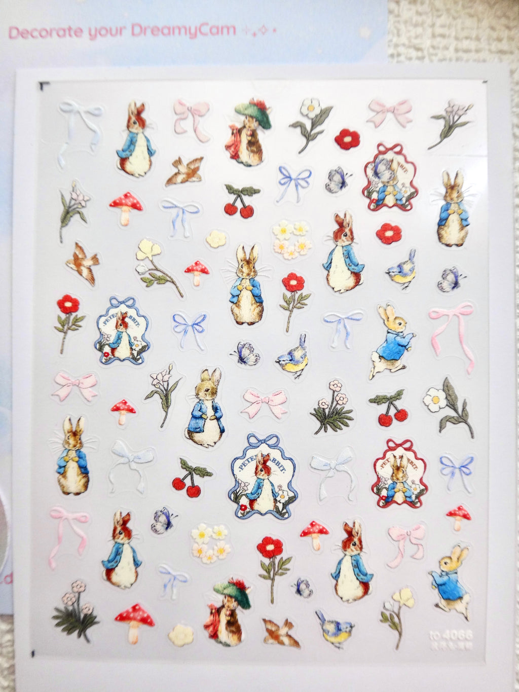 5D Camera Stickers – Animal - Peter Rabbit Bow