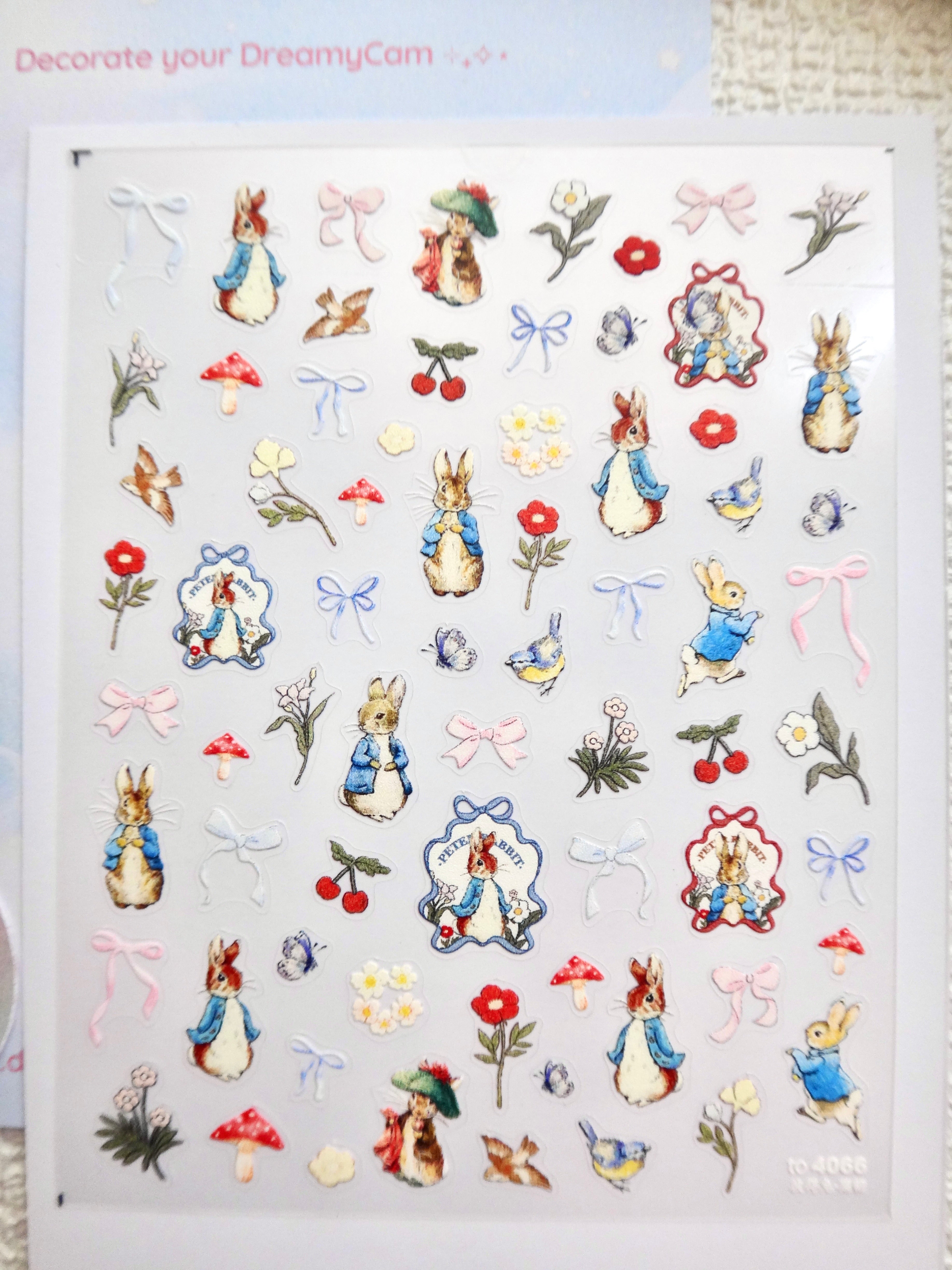 5D Camera Stickers – Animal - Peter Rabbit Bow
