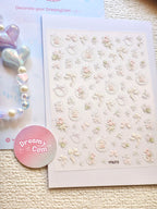 5D Camera Stickers – Bow & Hearts - Coquette Soft Pink