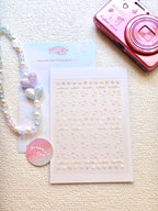 5D Camera Stickers – Bow & Hearts - Pastel Pink Hearts