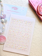 5D Camera Stickers – Bow & Hearts - Pastel Pink Hearts