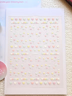 5D Camera Stickers – Bow & Hearts - Pastel Pink Hearts
