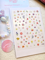 5D Digicam Stickers | Y2K Aesthetic Camera Stickers | Floral - Multicolor Floral