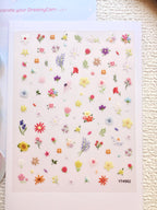 5D Digicam Stickers | Y2K Aesthetic Camera Stickers | Floral - Multicolor Floral