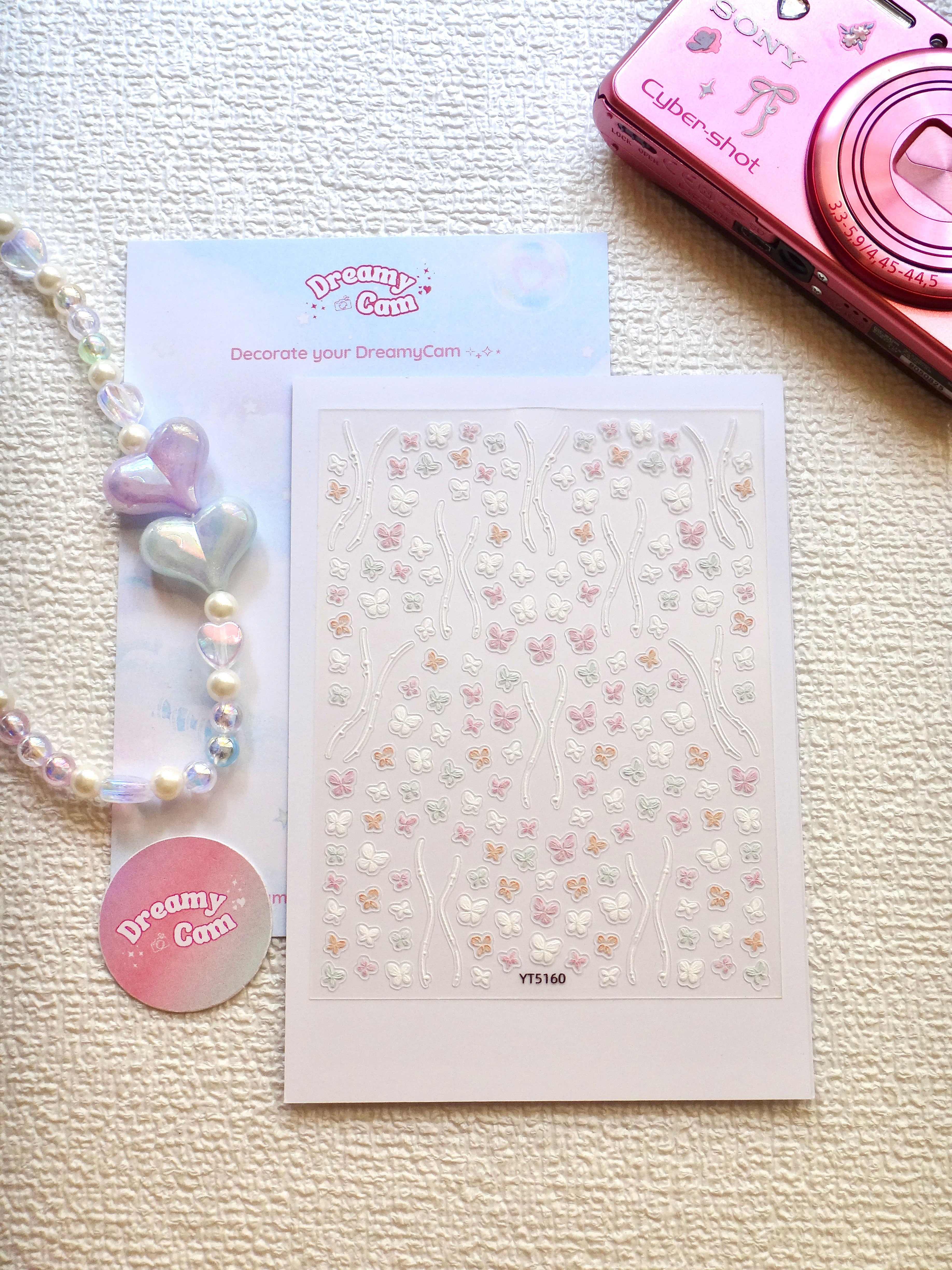 5D Camera Stickers – Animal - Pastel Butterfly