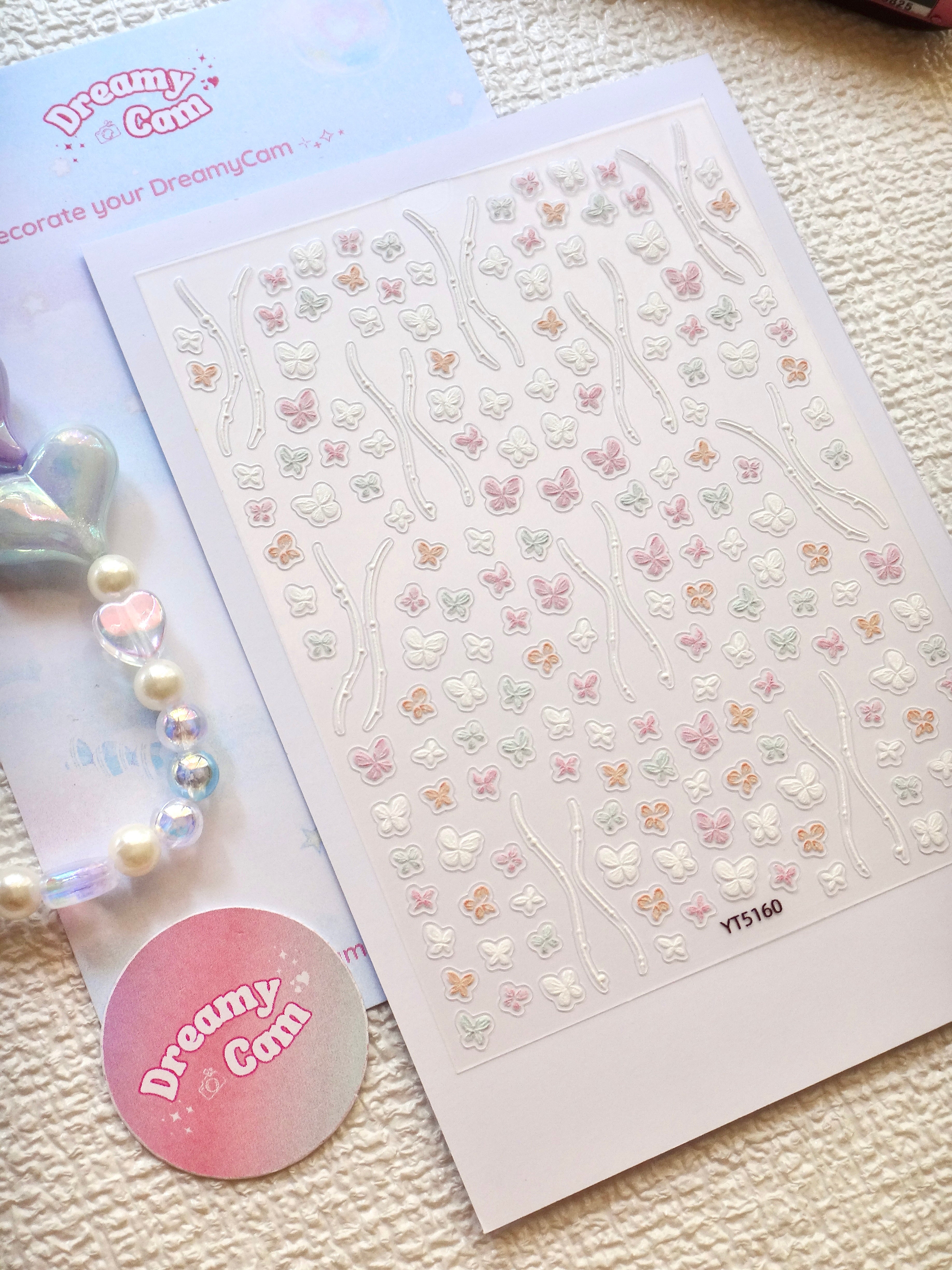 5D Camera Stickers – Animal - Pastel Butterfly