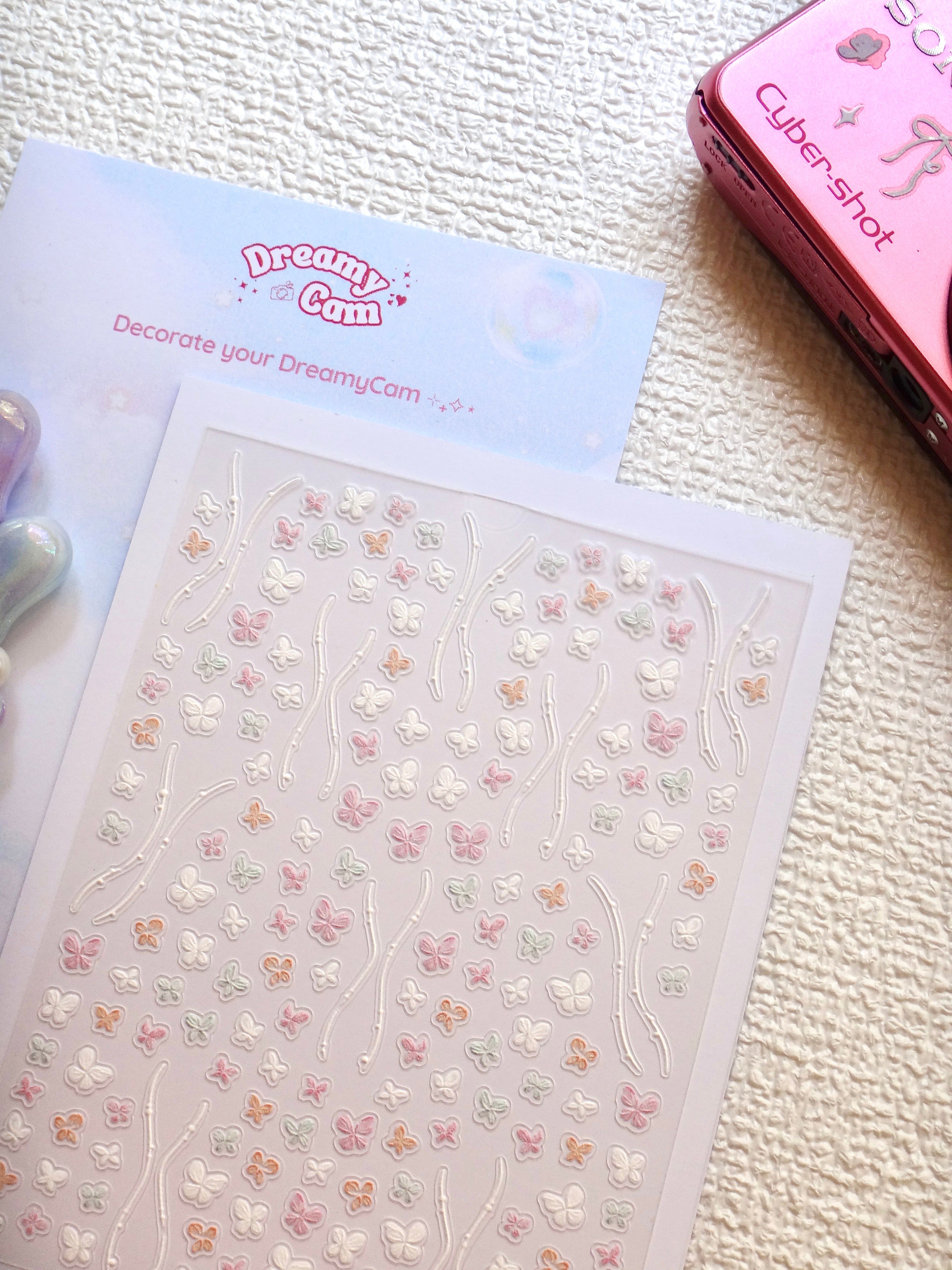 5D Camera Stickers – Animal - Pastel Butterfly