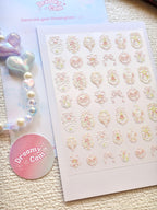 5D Camera Stickers – Bow & Hearts - Glass Bow