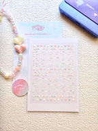 5D Camera Stickers – Bow & Hearts - Pastel Lilac Hearts