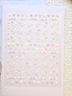 5D Camera Stickers – Bow & Hearts - Pastel Lilac Hearts