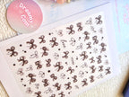 5D Camera Stickers – Bow & Hearts - Black Sparkle Bow