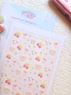 5D Camera Stickers – Bow & Hearts - Cherry Pink Bow
