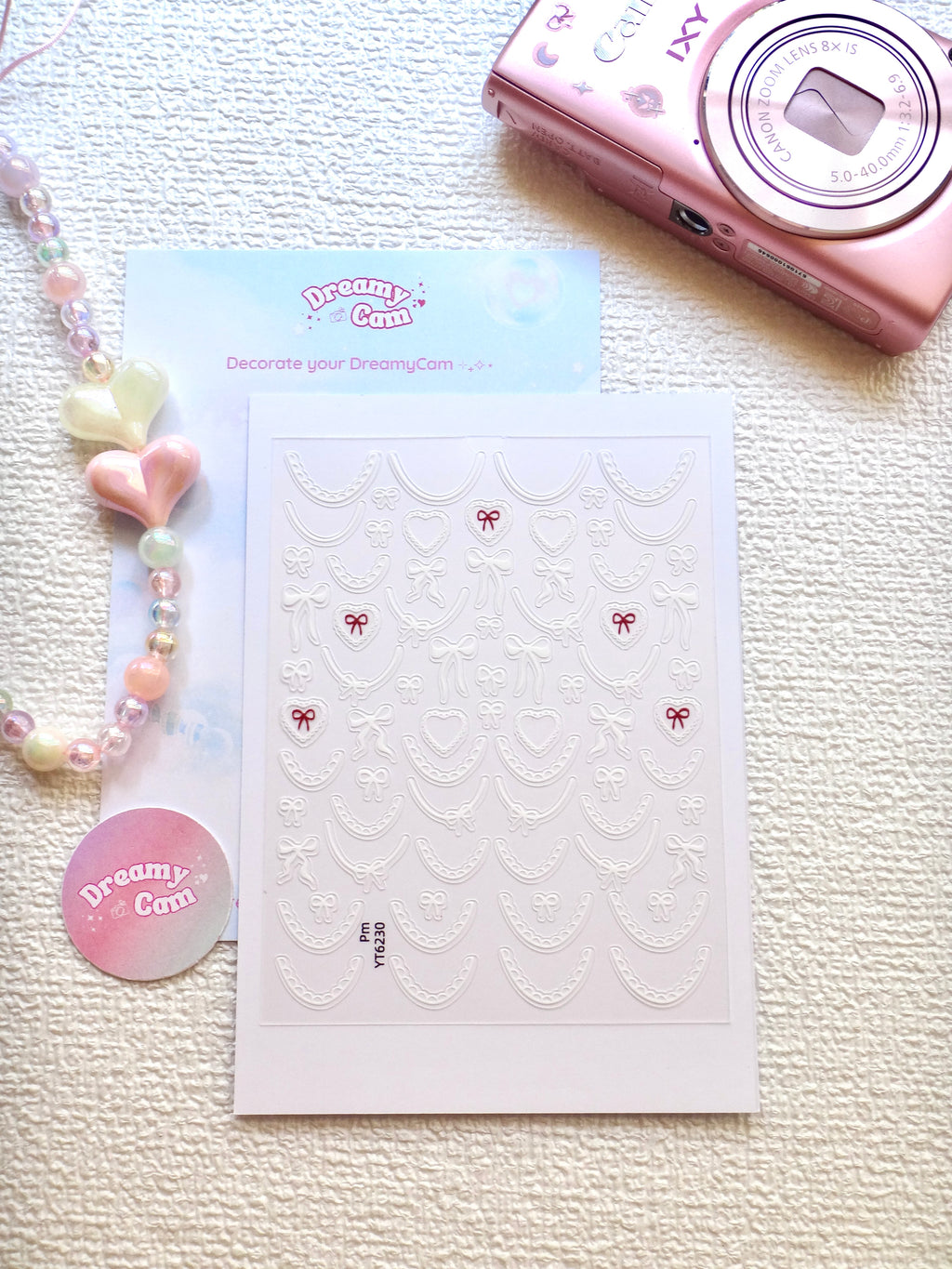 5D Camera Stickers – Ornaments - Lace White