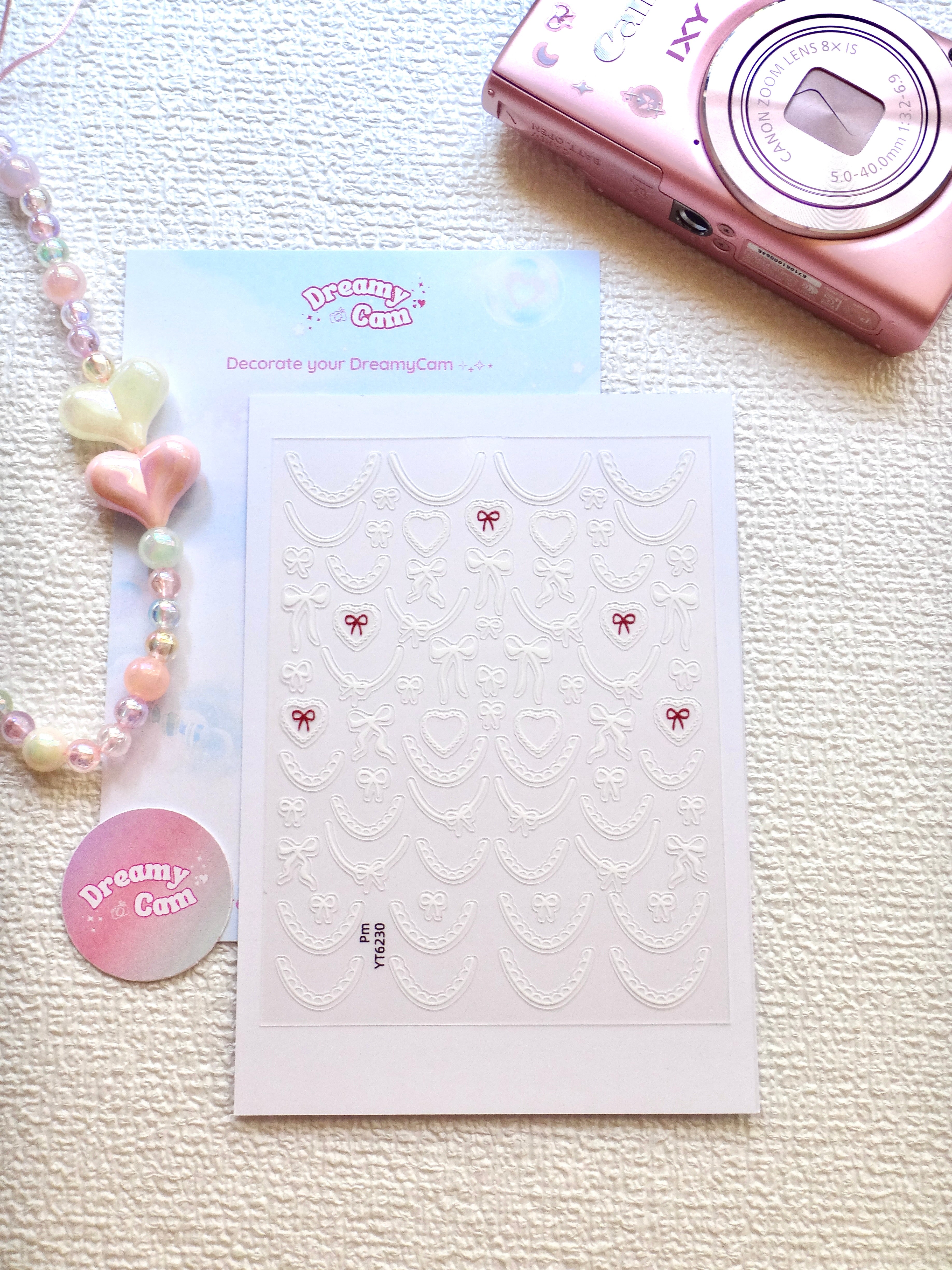 5D Camera Stickers – Ornaments - Lace White
