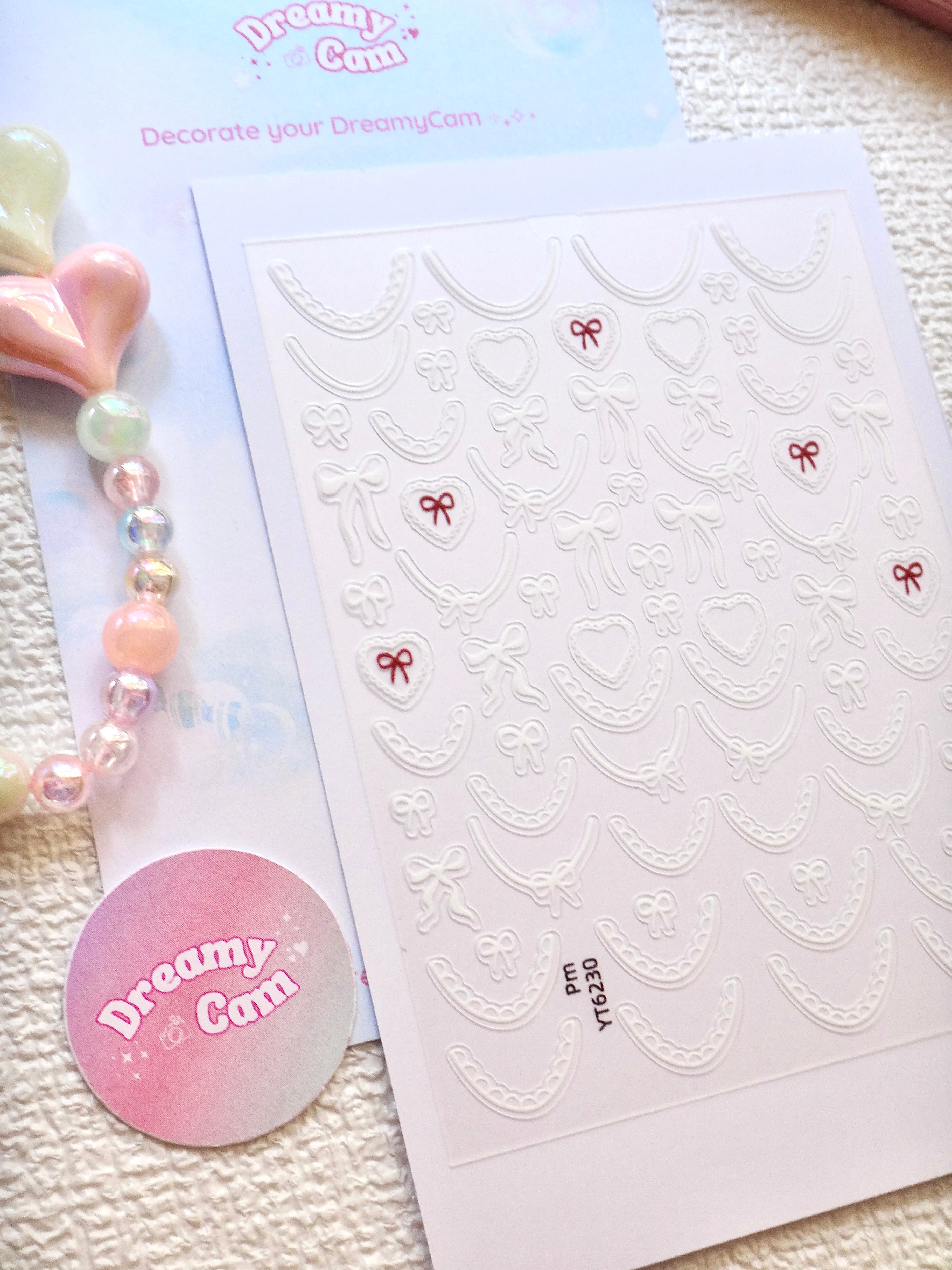 5D Camera Stickers – Ornaments - Lace White