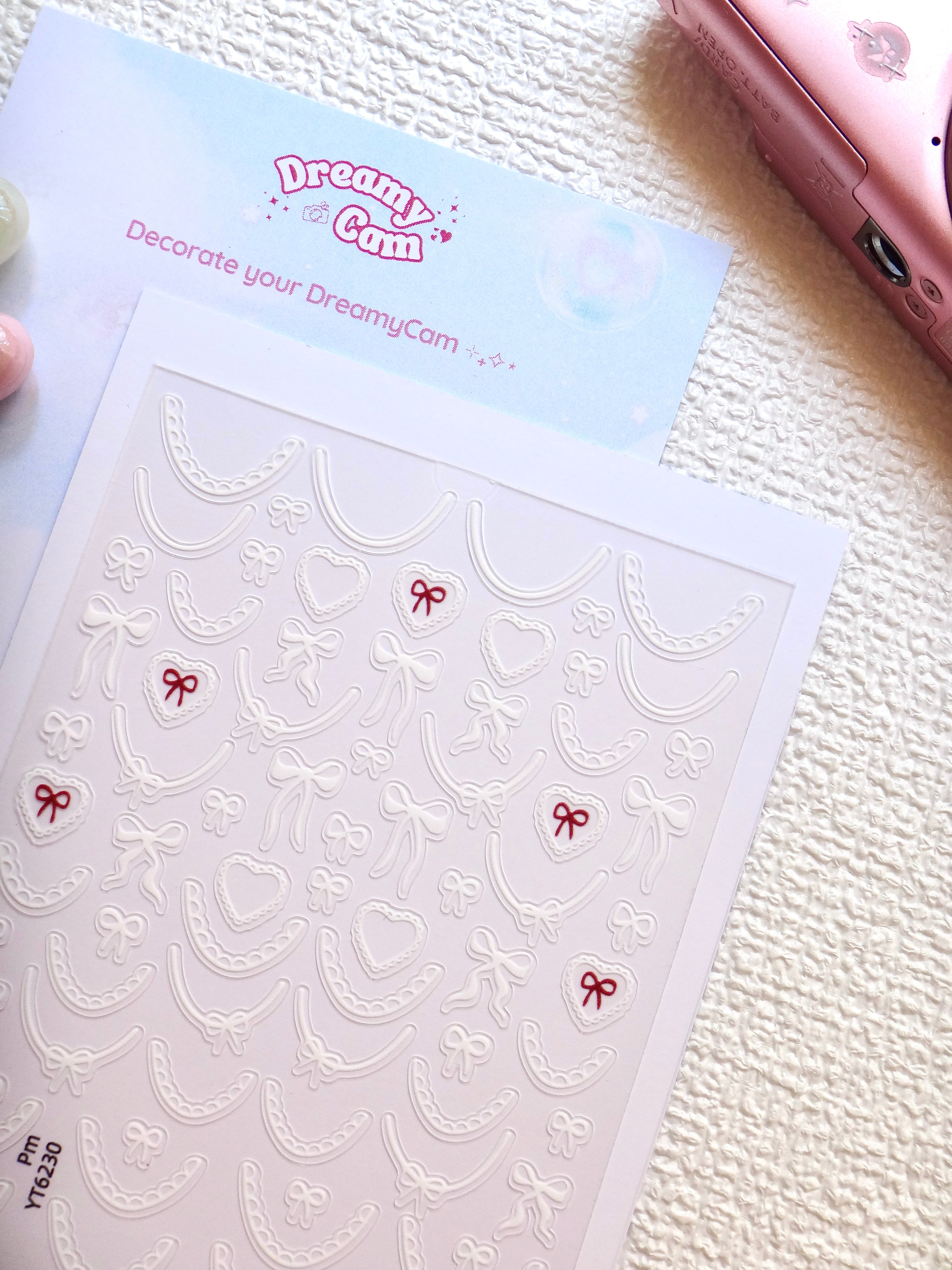 5D Camera Stickers – Ornaments - Lace White