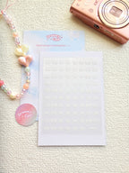 5D Camera Stickers – Bow & Hearts - White Small Bow