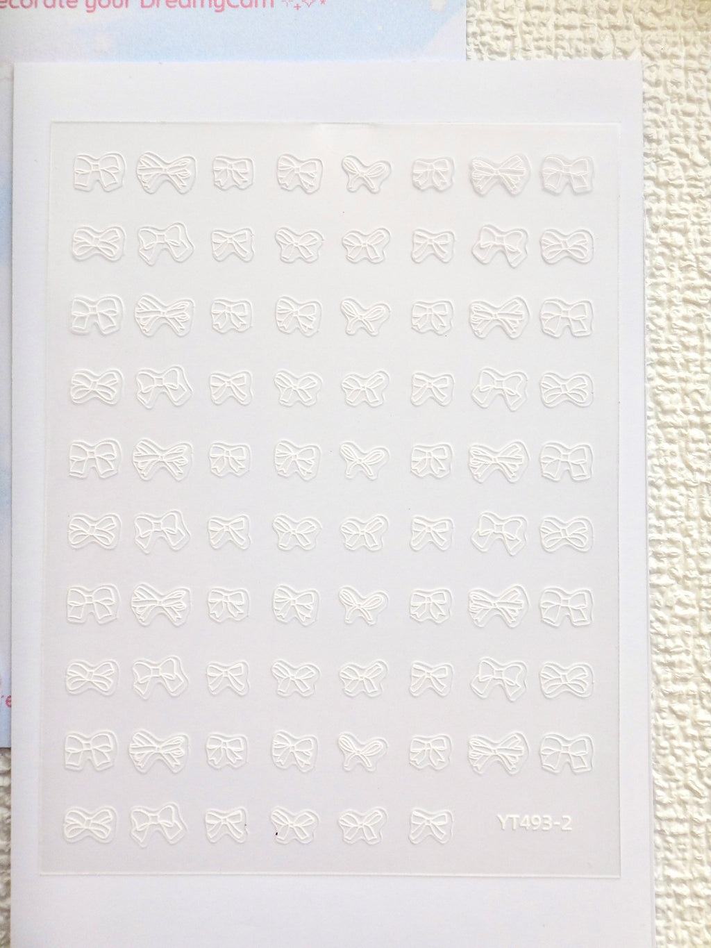 5D Camera Stickers – Bow & Hearts - White Small Bow