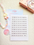 5D Camera Stickers – Bow & Hearts - Black Small Bow
