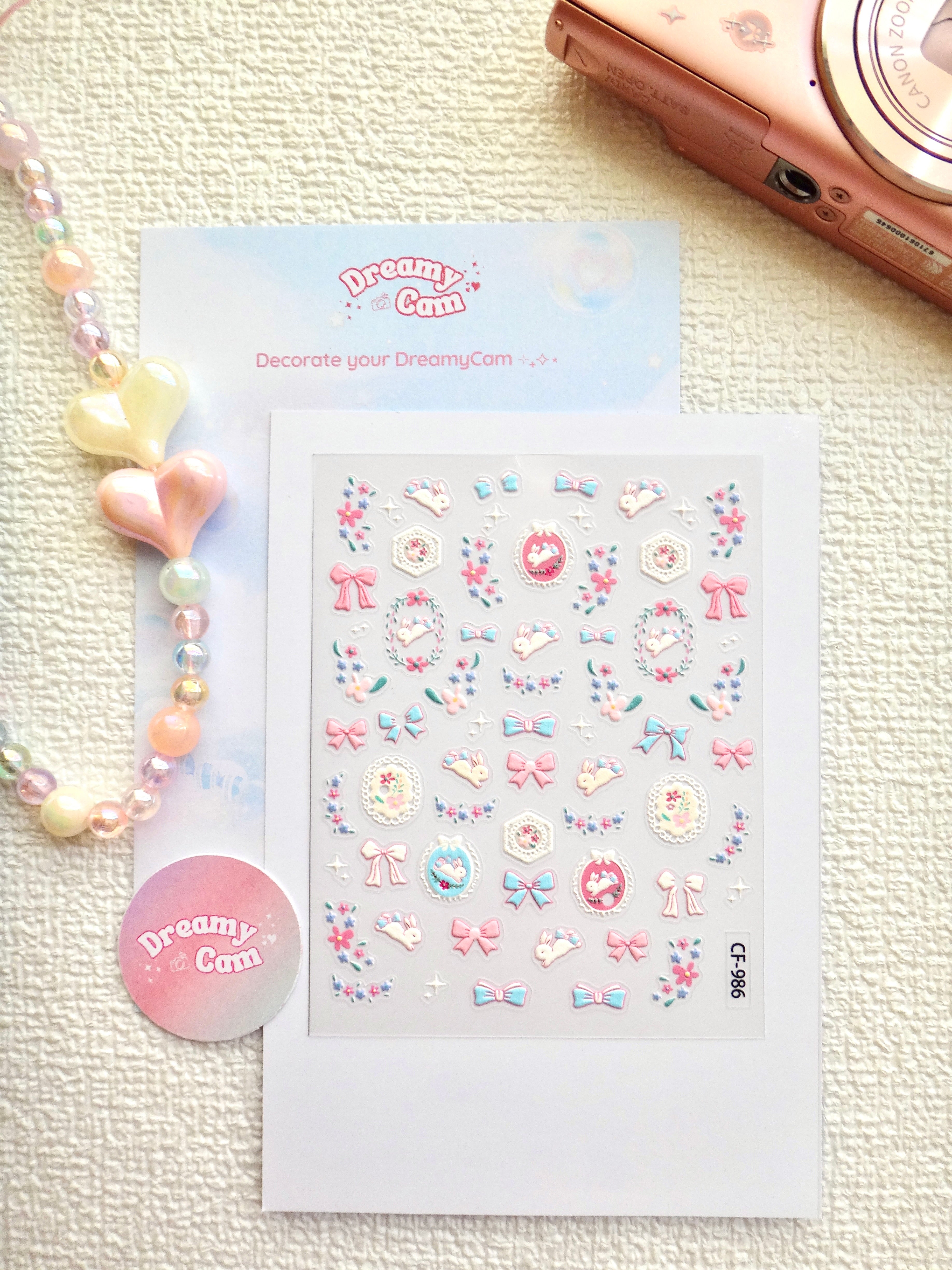 5D Camera Stickers – Animal - Rabbit Bow