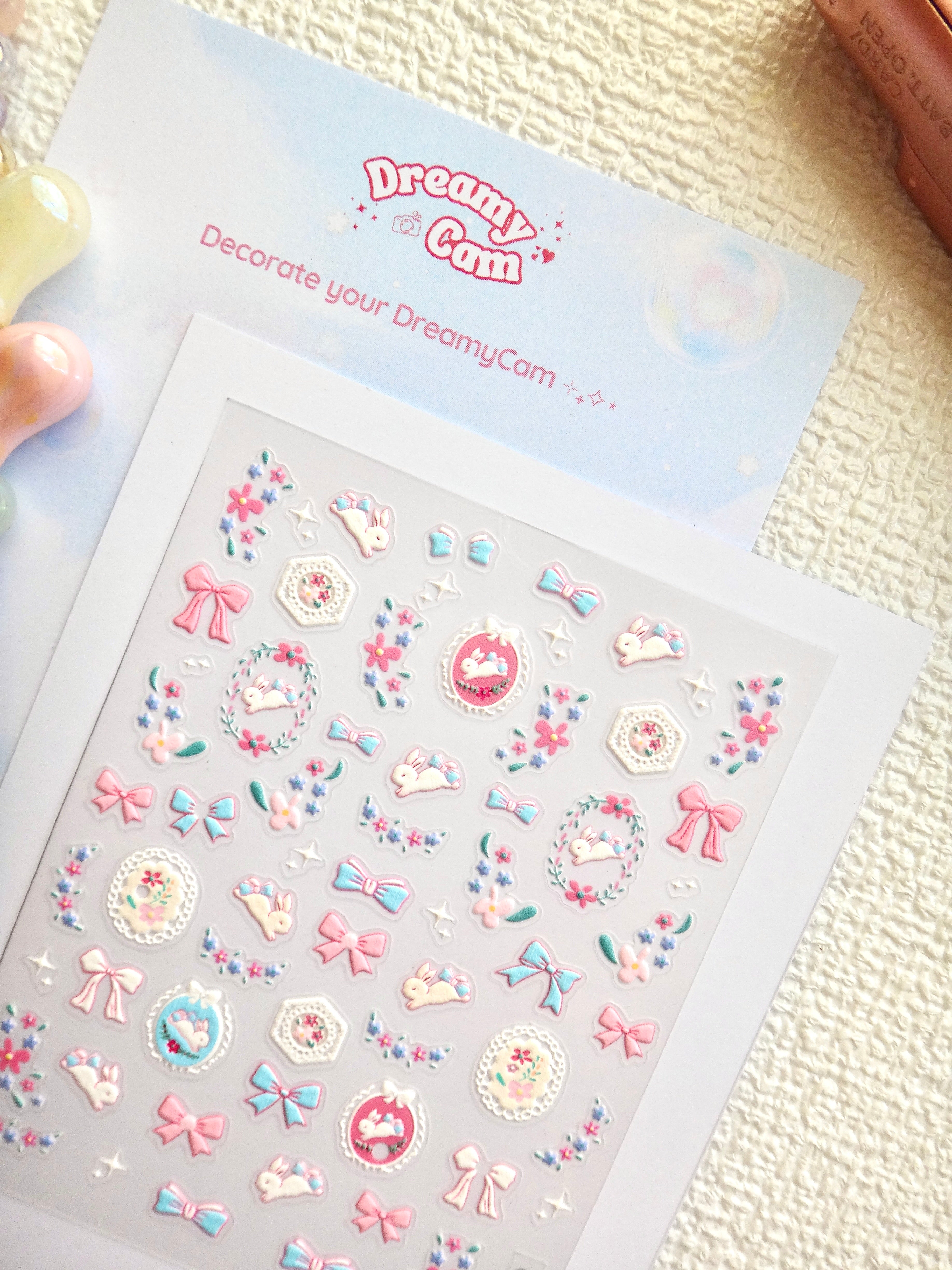 5D Camera Stickers – Animal - Rabbit Bow