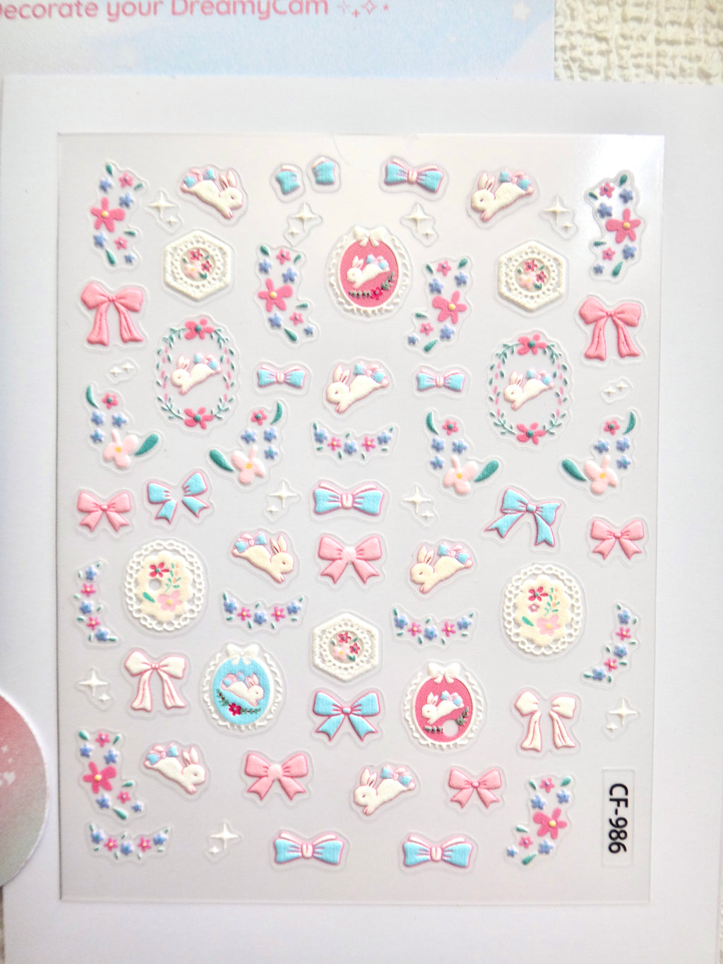 5D Camera Stickers – Animal - Rabbit Bow