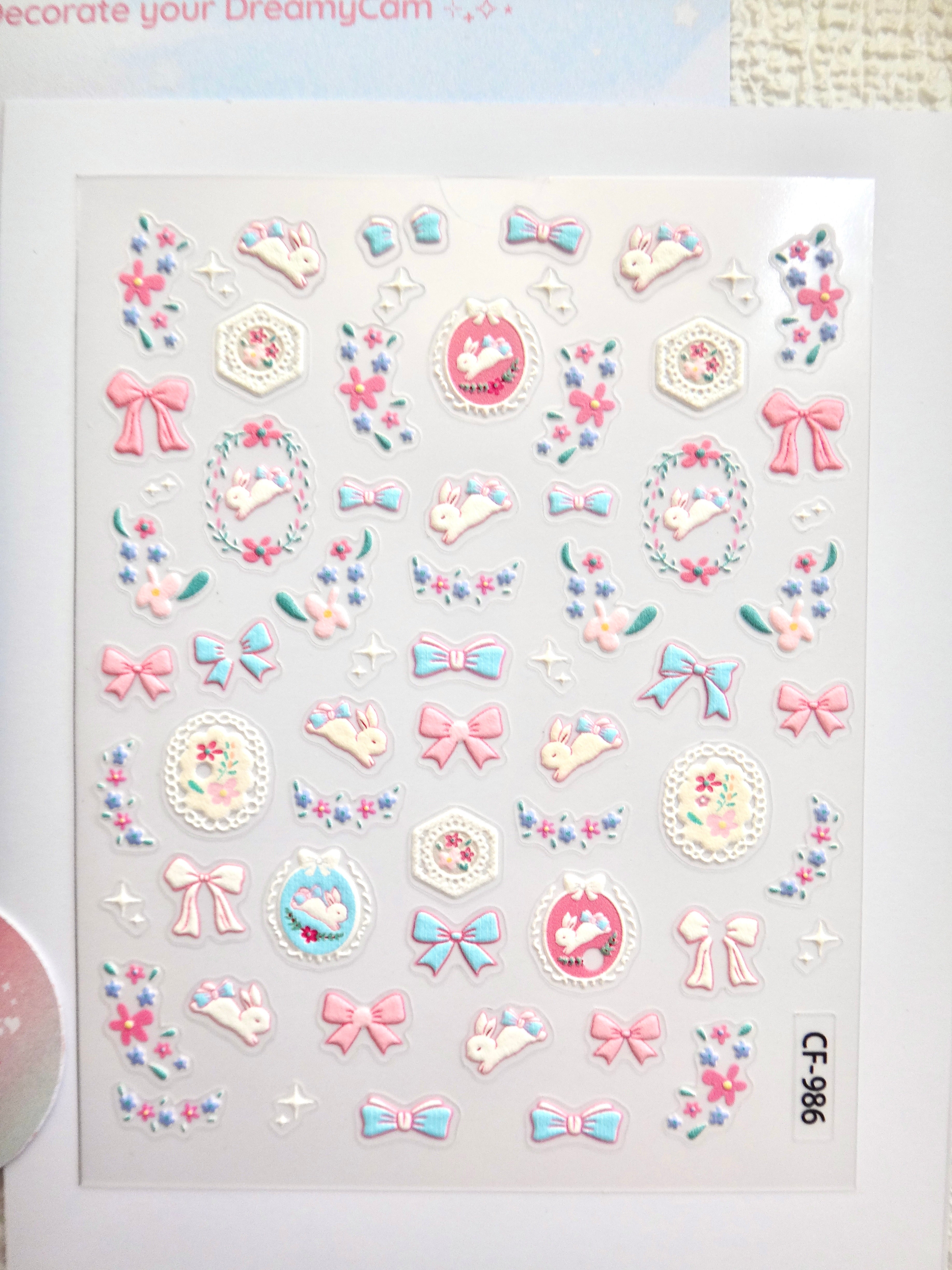 5D Camera Stickers – Animal - Rabbit Bow