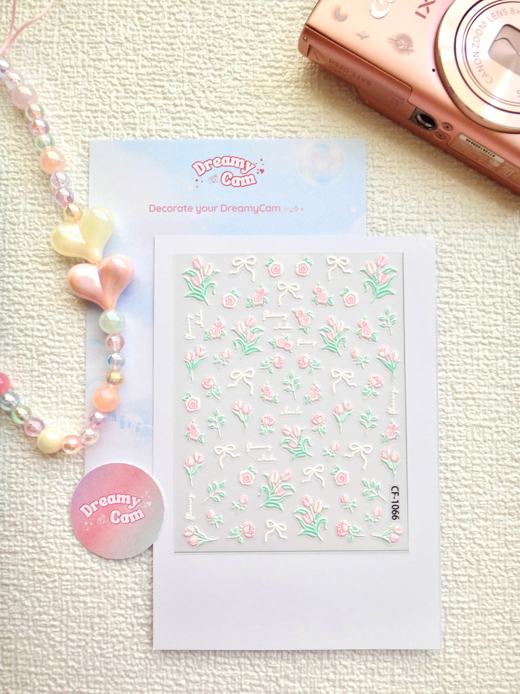 5D Camera Stickers – Floral - Soft Pink Floral