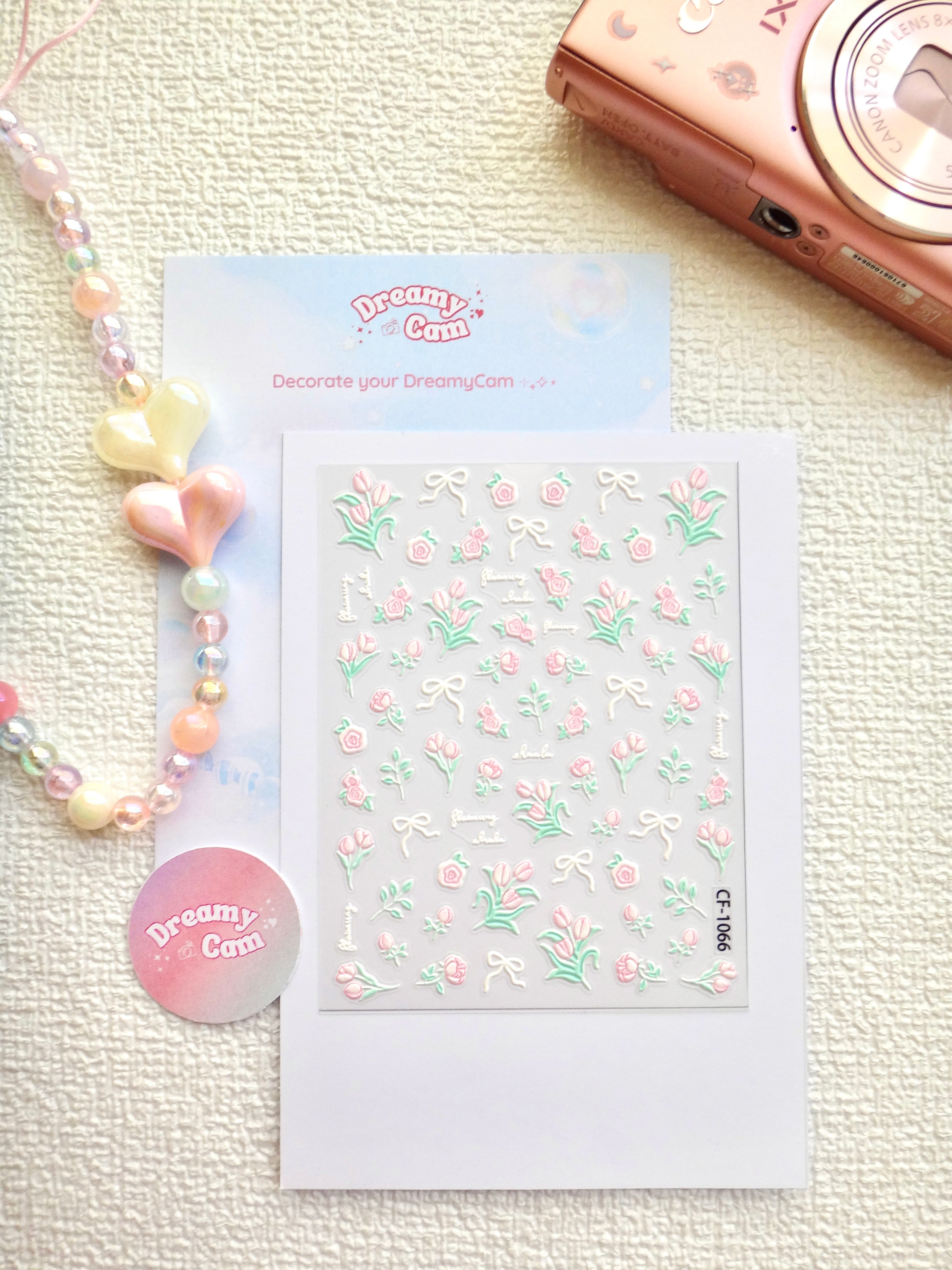 5D Camera Stickers – Floral - Soft Pink Floral