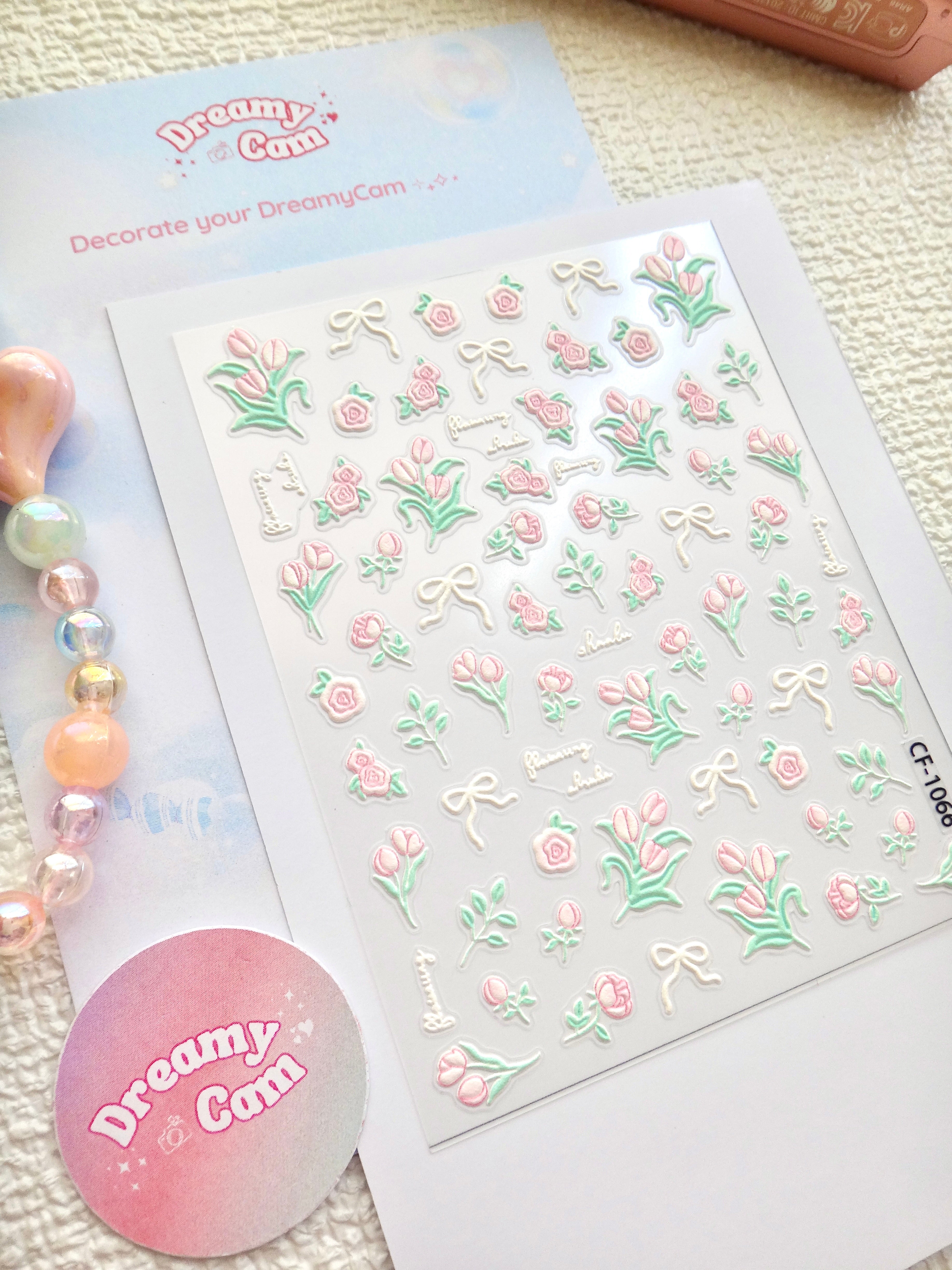 5D Camera Stickers – Floral - Soft Pink Floral