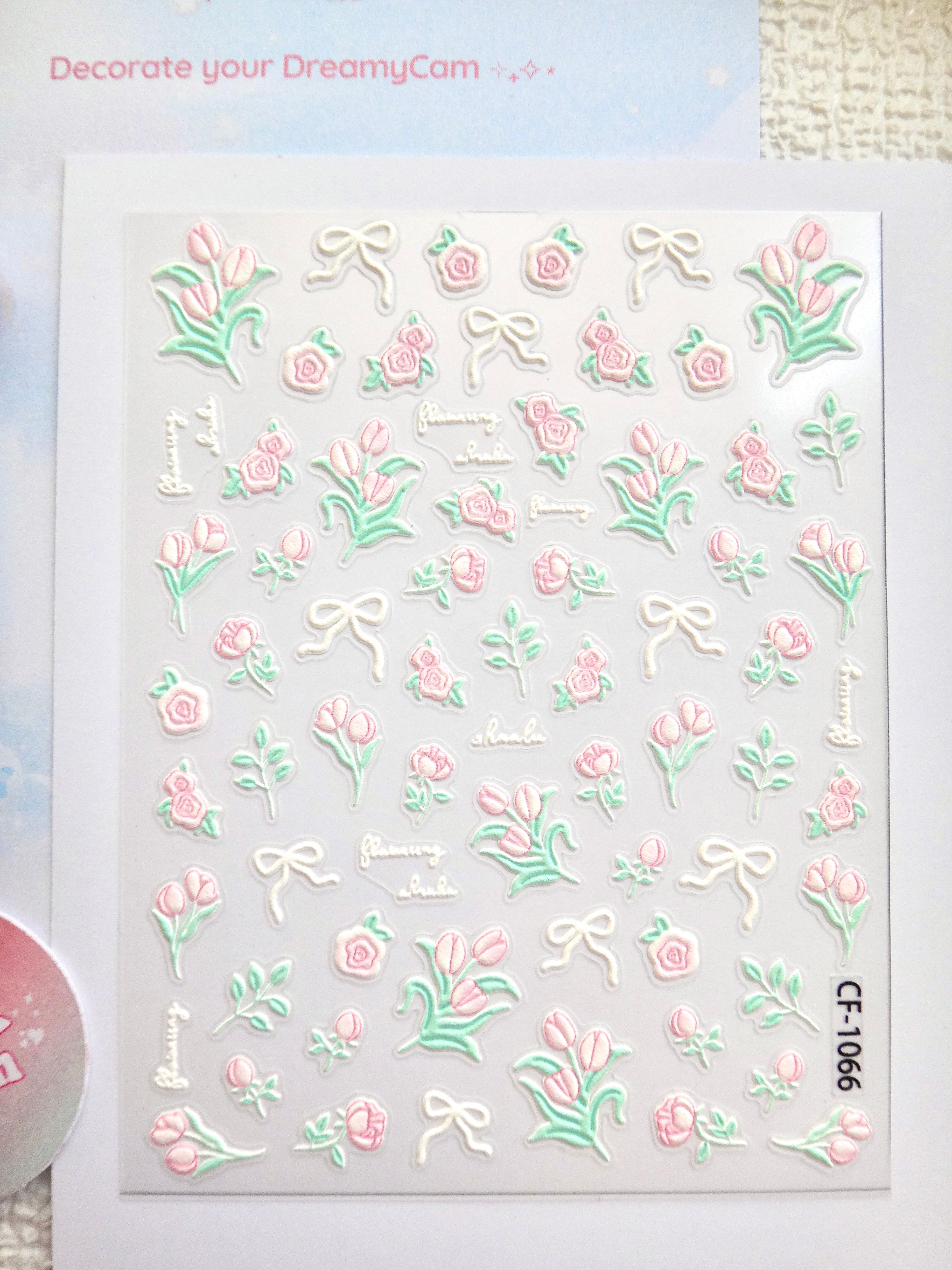 5D Camera Stickers – Floral - Soft Pink Floral