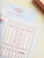 5D Camera Stickers – Bow & Hearts - Pink Lace
