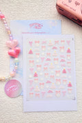 5D Digicam Stickers | Y2K Aesthetic Camera Stickers | Holiday - Pink Christmas