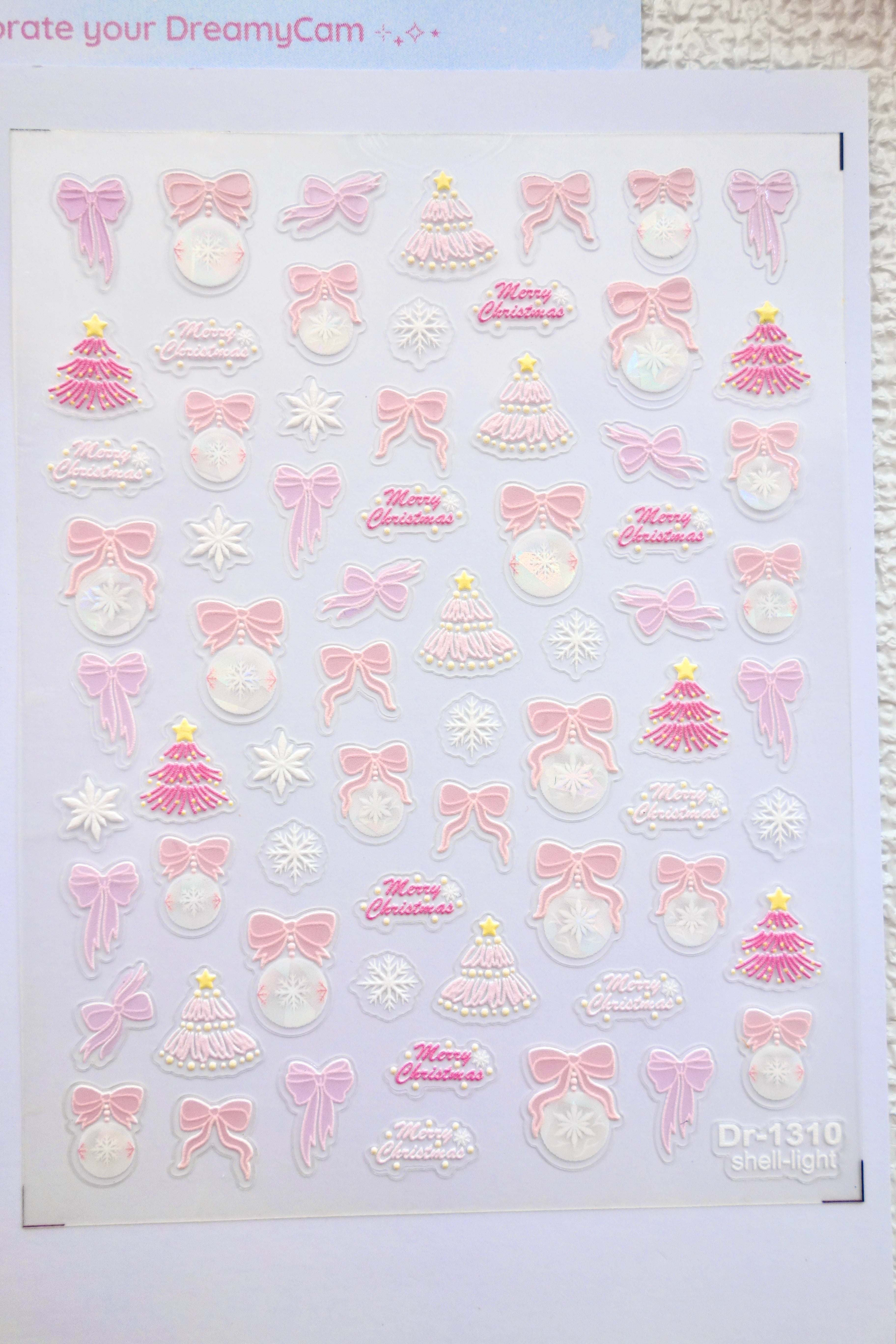 5D Camera Stickers – Holiday - Pink Christmas