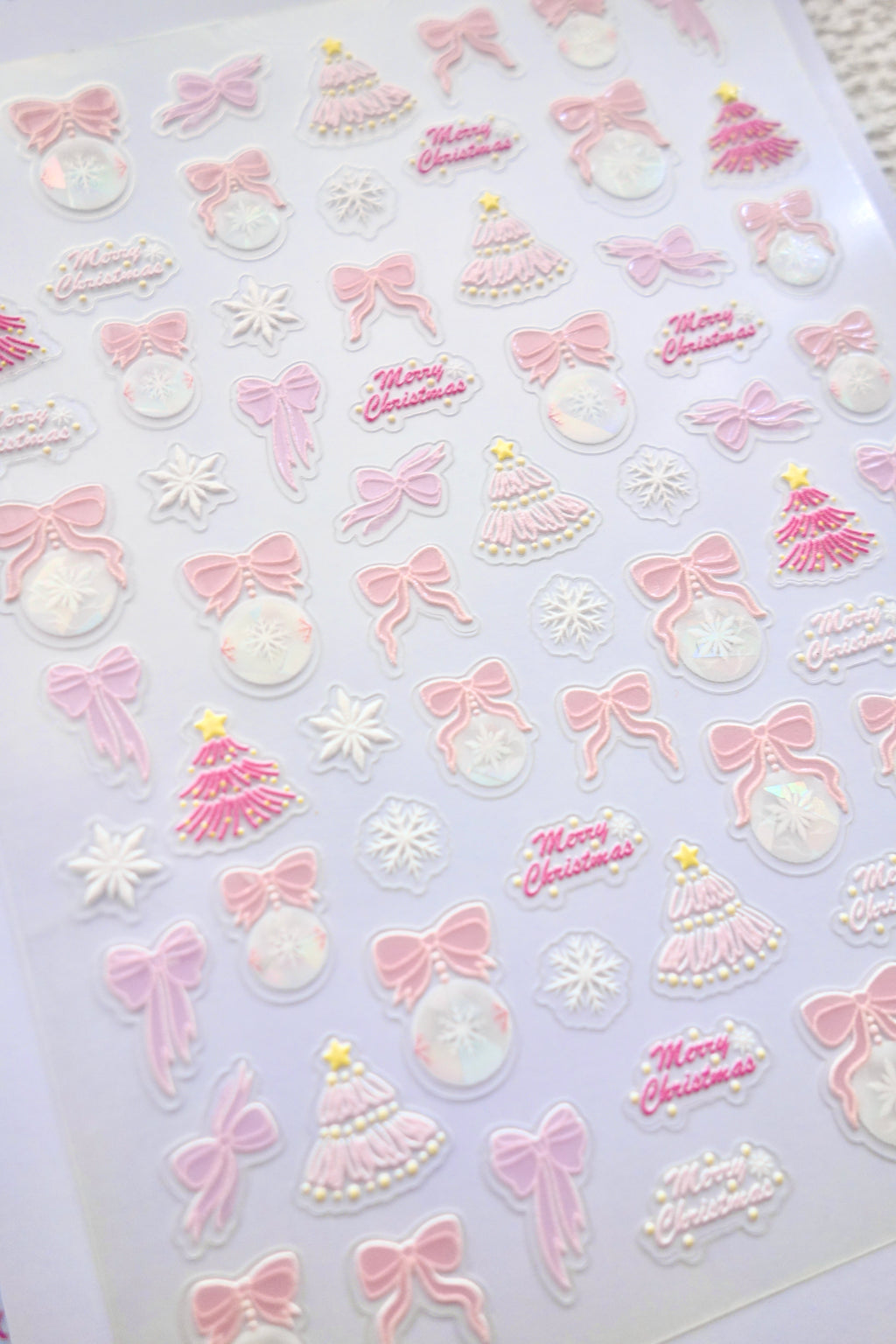 5D Camera Stickers – Holiday - Pink Christmas