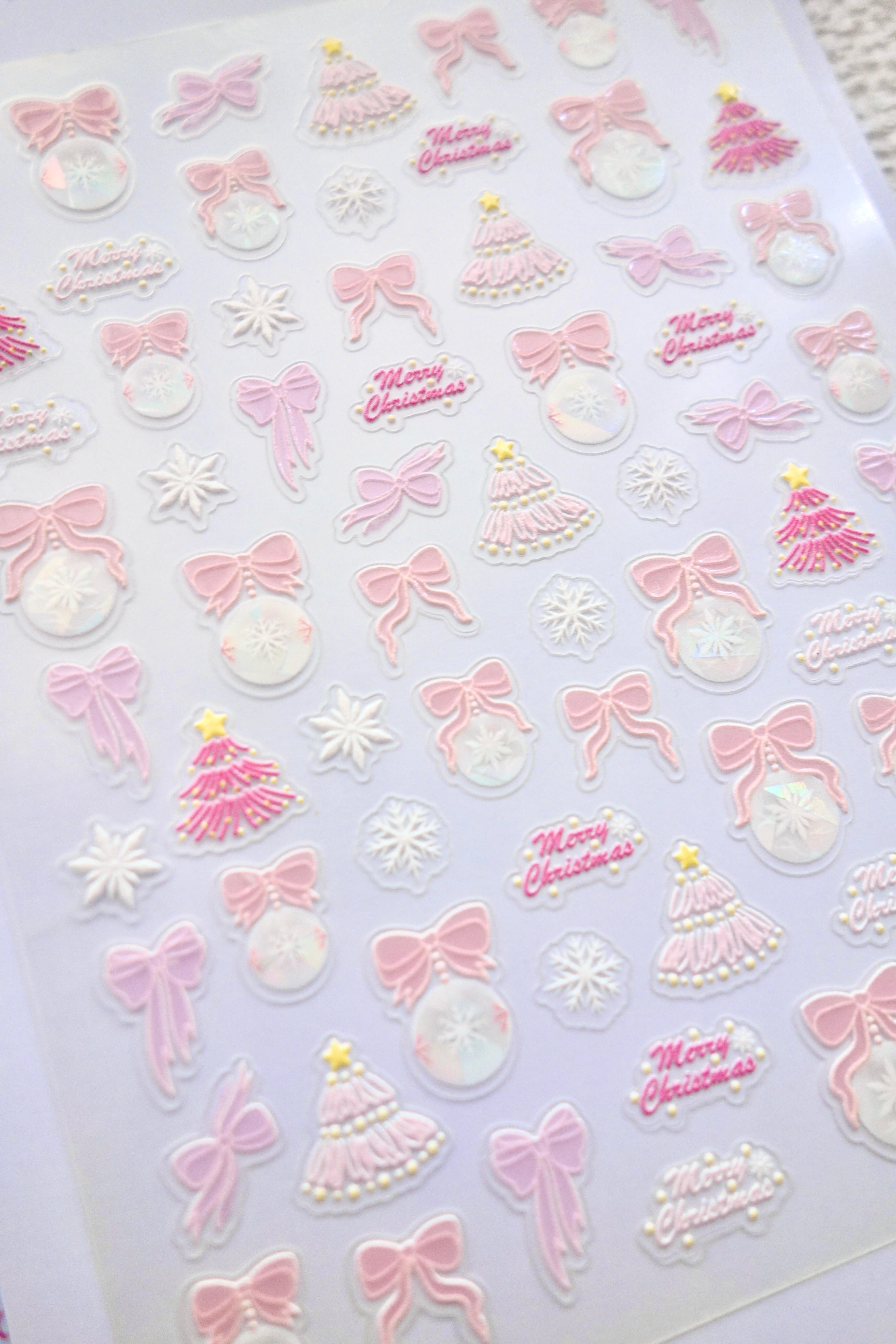 5D Camera Stickers – Holiday - Pink Christmas