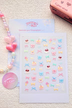 5D Camera Stickers – Bow & Hearts - Bow Cake