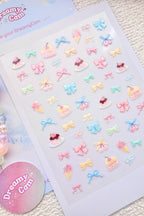 5D Camera Stickers – Bow & Hearts - Bow Cake