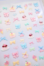 5D Camera Stickers – Bow & Hearts - Bow Cake